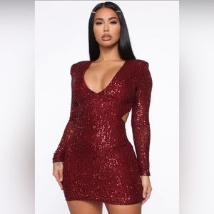Fashion Nova Text You Later Sequin Dress